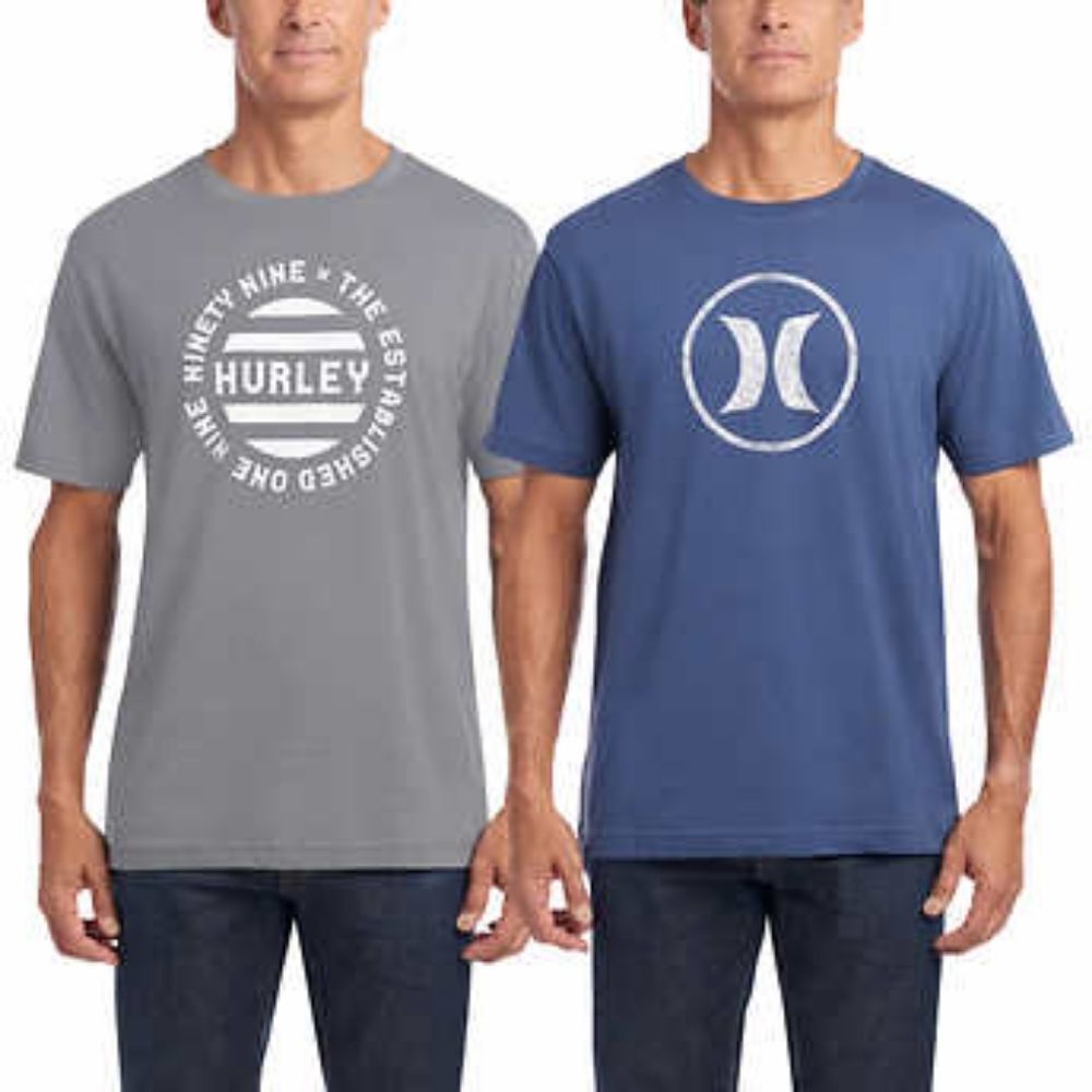 Hurley Men's Graphic Tee, 2-Pack